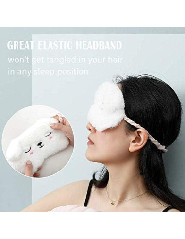 Paquete de 2 Máscaras de Sueño de Peluche Ayygiftideas