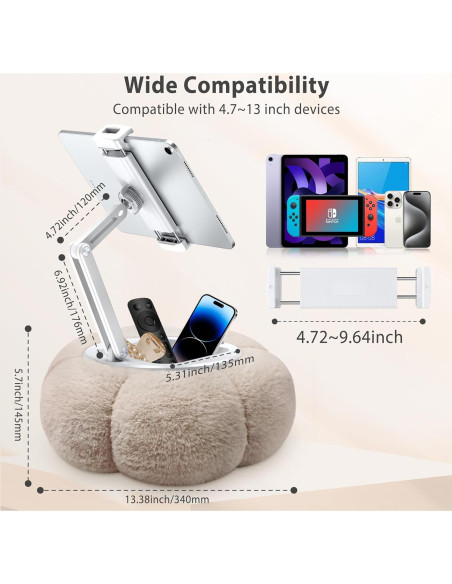 Soporte de Almohada CreaDream para Tablet y Teléfono Caqui Soporte de Almohada CreaDream para Tablet y Teléfono Caqui