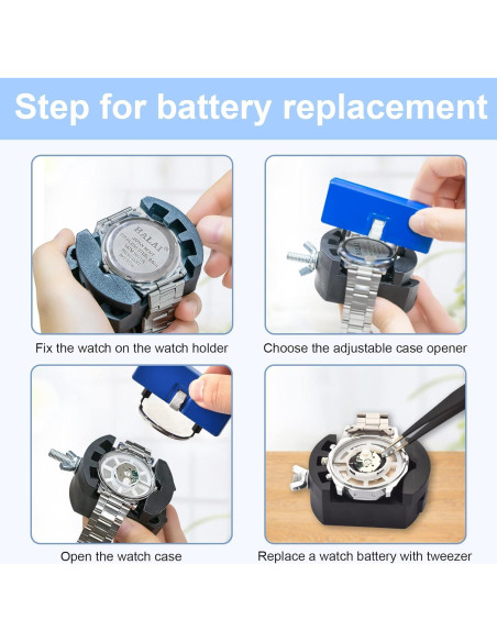 Kit de Herramientas EasyTime para Reemplazo de Batería de Reloj Kit de Herramientas EasyTime para Reemplazo de Batería de Reloj
