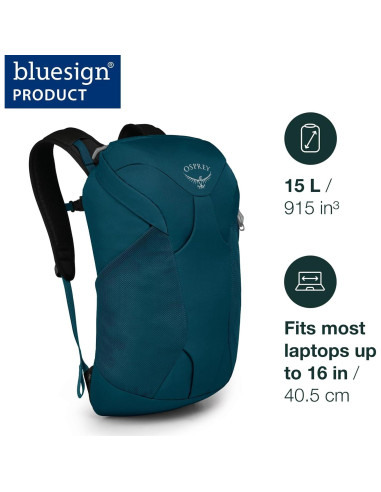 Mochila de viaje Osprey Farpoint 15L Unisex Rojo Zircon