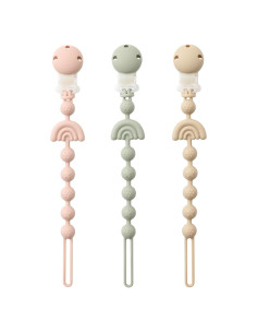 Clip de Chupete para Bebé Andy Bear Set de 3 Silicona