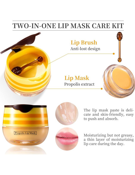 Mascarilla Labial Hidratante de Miel LSxia 2 PCS 5.5g Mascarilla Labial Hidratante de Miel LSxia 2 PCS 5.5g