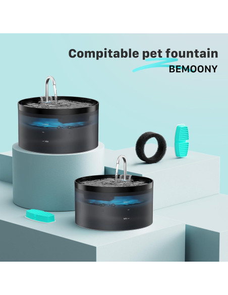 Filtros de Agua para Gatos BEMOONY H7 - 12 Filtros (6 Carbón + 6 Esponjas) Filtros de Agua para Gatos BEMOONY H7 - 12 Filtros (6 Carbón + 6 Esponjas)