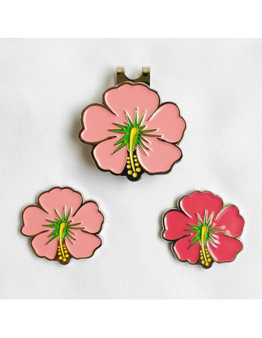 Conjunto de Marcadores de Golf Magnéticos Eshan con Clip Flor