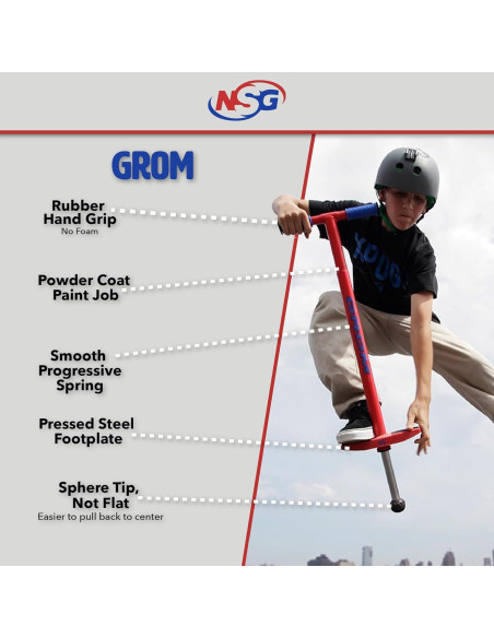 Pogo Stick NSG Grom Verde 5-9 Años 18-41 kg Pogo Stick NSG Grom Verde 5-9 Años 18-41 kg