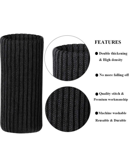 24 Protectores de Patas de Silla UrsoKuz - Calcetines Negros 24 Protectores de Patas de Silla UrsoKuz - Calcetines Negros