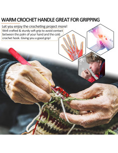 Juego de Ganchillos de Crochet Coopay 9 Piezas 2-6 mm 2