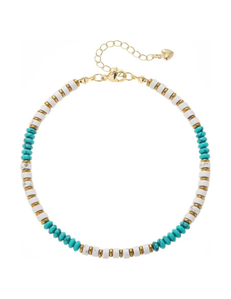 Pulsera de Tobillo Boho Hecha a Mano con Piedras Naturales 20 cm Pulsera de Tobillo Boho Hecha a Mano con Piedras Naturales 20 cm