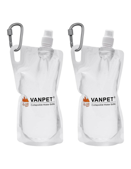 Botellas de Agua Plegables VANPET 1L Reutilizables (2 Unidades) Botellas de Agua Plegables VANPET 1L Reutilizables (2 Unidades)