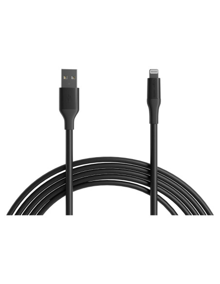 Cable de carga USB-A a Lightning Amazon Basics 3.05m Negro Cable de carga USB-A a Lightning Amazon Basics 3.05m Negro