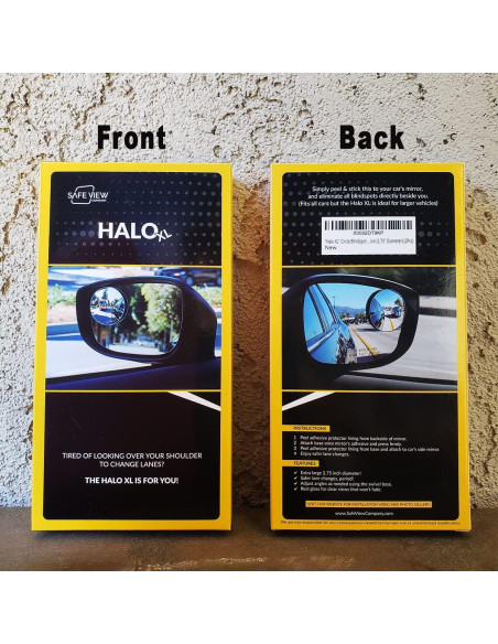 Espejos de Punto Ciego para Autos Safe View Halo XL Convexo Espejos de Punto Ciego para Autos Safe View Halo XL Convexo