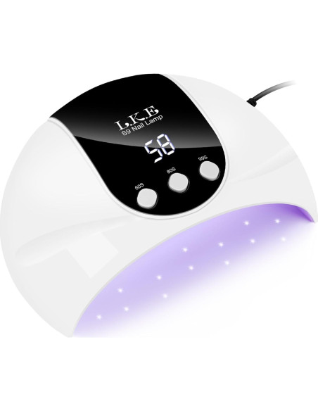 Luz UV para Uñas de Gel LKE S9 54W con 18 Perlas y Temporizador Luz UV para Uñas de Gel LKE S9 54W con 18 Perlas y Temporizador