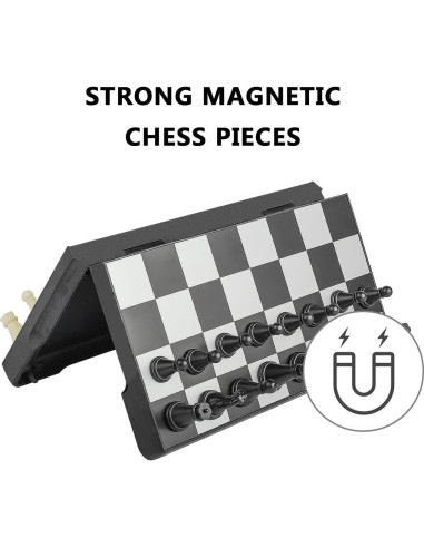 Juego de Ajedrez Magnético Portátil ZeJlo 19.81 cm Plegable