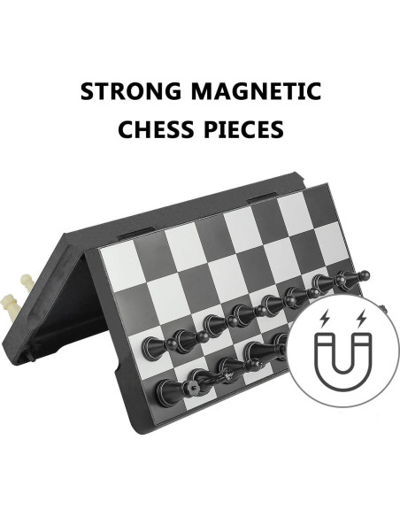 Juego de Ajedrez Magnético Portátil ZeJlo 19.81 cm Plegable Juego de Ajedrez Magnético Portátil ZeJlo 19.81 cm Plegable