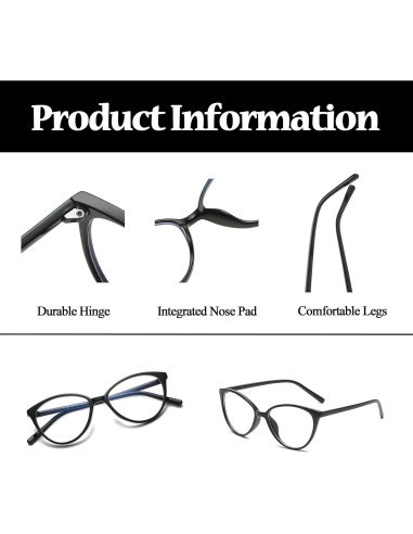 Gafas Bloqueadoras de Luz Azul LJCZKA Ojos de Gato para Mujeres