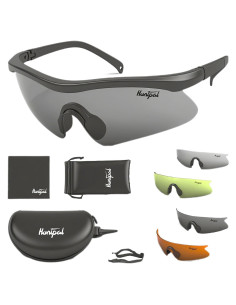Gafas de Seguridad HUNTPAL con 4 Lentes Intercambiables