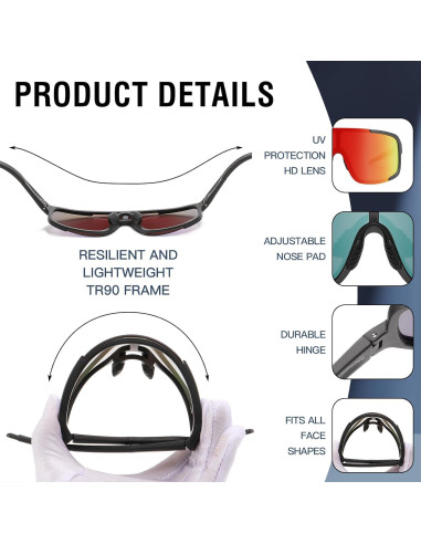 Gafas de sol deportivas DUCO DC0025 con protección UV400