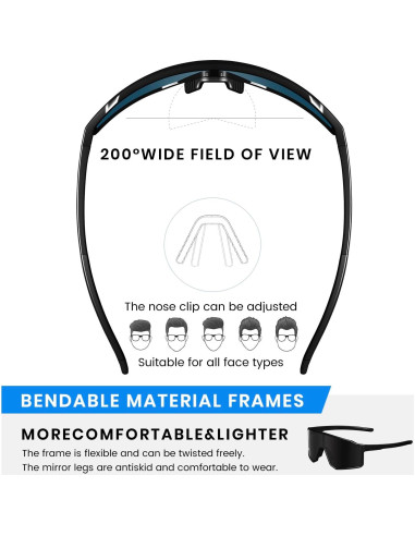 Gafas de sol deportivas SPOSUNE TR90 UV400 polarizadas