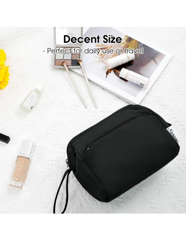 Bolsa de Maquillaje Narwey para Mujeres - Organizador Negro 20x18x11cm