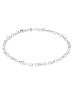 Tobillera de Plata de Ley 925 Miabella Corazón 22.86 cm