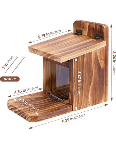 Comedero para Ardillas MIXXIDEA de Madera 1.5cm Resistente
