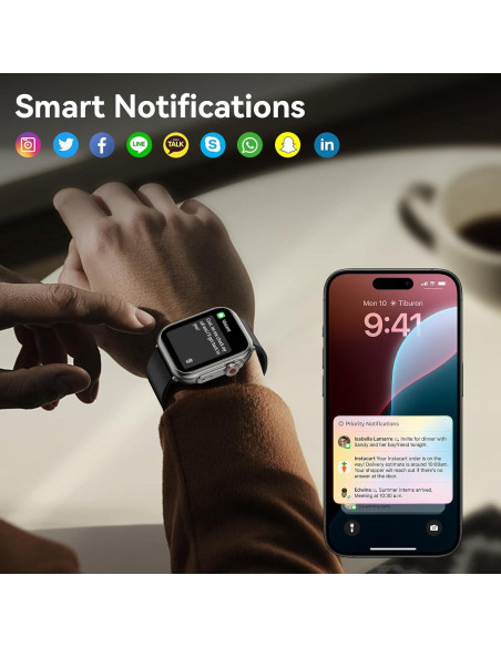Reloj Inteligente QONBINK K62, Pantalla 1.85", IP68, 100 Días Batería Reloj Inteligente QONBINK K62, Pantalla 1.85", IP68, 100 Días Batería