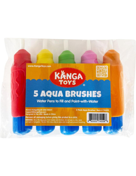 Set de 5 Pinceles Acuáticos Multicolores KangaToys para Niños Set de 5 Pinceles Acuáticos Multicolores KangaToys para Niños