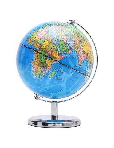 Globo Terráqueo Exerz 14 cm Político Educativo - Base Acero