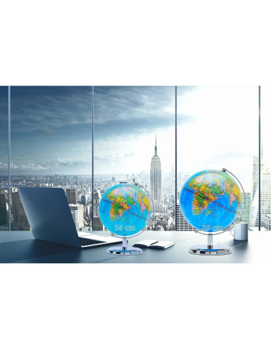 Globo Terráqueo Exerz 14 cm Político Educativo - Base Acero