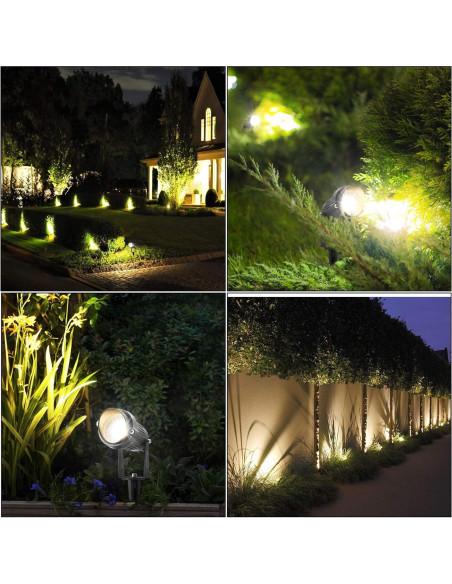 Luces de Paisaje LED RGBW Junview 10W 14 Paquetes Impermeables Luces de Paisaje LED RGBW Junview 10W 14 Paquetes Impermeables