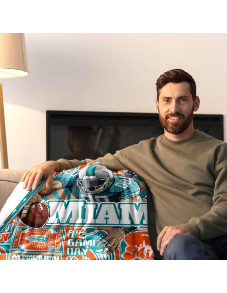 Manta de Franela KETBLNB 127x102 cm Fútbol Miami Regalo Manta de Franela KETBLNB 127x102 cm Fútbol Miami Regalo