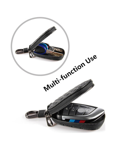 Cubierta de Llave Remota Amiss - Funda de Cuero Genuino Negra Cubierta de Llave Remota Amiss - Funda de Cuero Genuino Negra