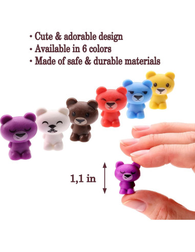 Figuritas de Osos de Goma 25 Pcs - Juguetes Educativos para Niños
