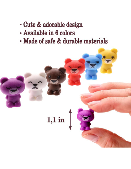 Figuritas de Osos de Goma 25 Pcs - Juguetes Educativos para Niños Figuritas de Osos de Goma 25 Pcs - Juguetes Educativos para Niños