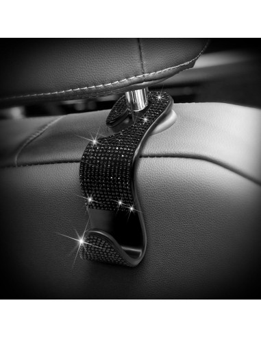 Gancho de bolso para coche Genérico Bling - 4 unidades, Negro