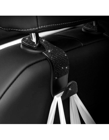 Gancho de bolso para coche Genérico Bling - 4 unidades, Negro
