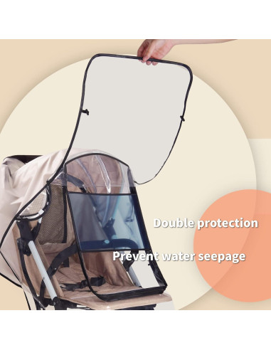 Cubierta de Lluvia Universal Bemece para Cochecito Bebé - Impermeable