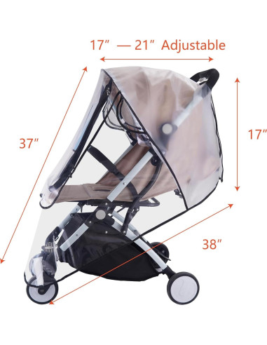Cubierta de Lluvia Universal Bemece para Cochecito Bebé - Impermeable