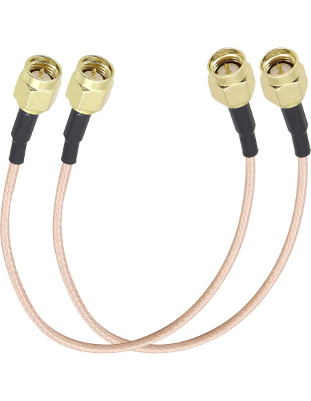 Cable Coaxial SMA Macho a Macho RG316 20cm - 2 Pack Cable Coaxial SMA Macho a Macho RG316 20cm - 2 Pack