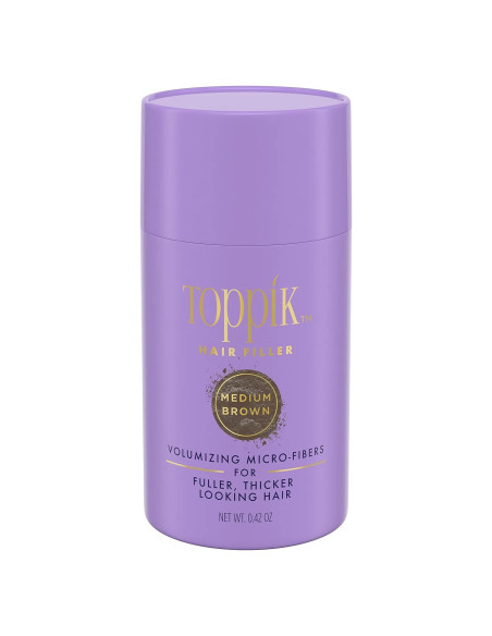 Polvo de Fibra de Cabello Toppik 12g - Marrón Medio Volumen Polvo de Fibra de Cabello Toppik 12g - Marrón Medio Volumen