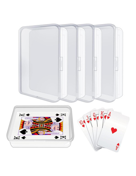 Estuches de Cartas IOKUKI 4 Pcs Plástico Transparente 10.4x7.6cm Estuches de Cartas IOKUKI 4 Pcs Plástico Transparente 10.4x7.6cm