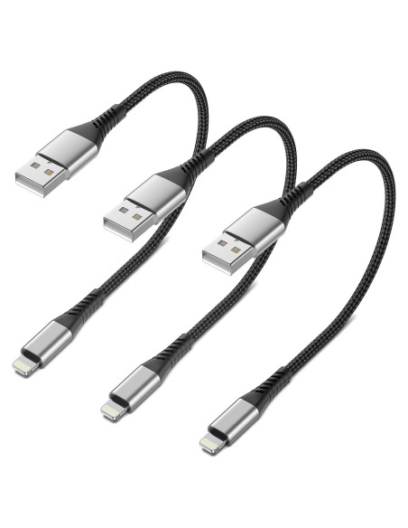 Cable de carga rápida Umefly USB A a Lightning 0.5FT 3Pack Cable de carga rápida Umefly USB A a Lightning 0.5FT 3Pack