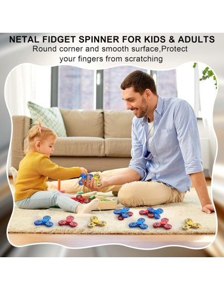 Spinner Antiestrés SCIONE 3 Piezas para Niños y Adultos Spinner Antiestrés SCIONE 3 Piezas para Niños y Adultos