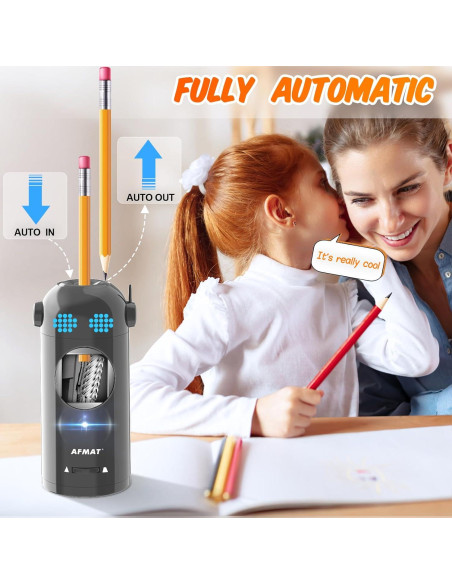 Sacapuntas Eléctrico AFMAT Automático 7-11.5mm Gris Sacapuntas Eléctrico AFMAT Automático 7-11.5mm Gris