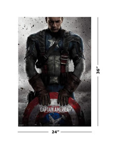 Póster Capitán América El Primer Vengador 61x91 cm con Tiras Tesa 2