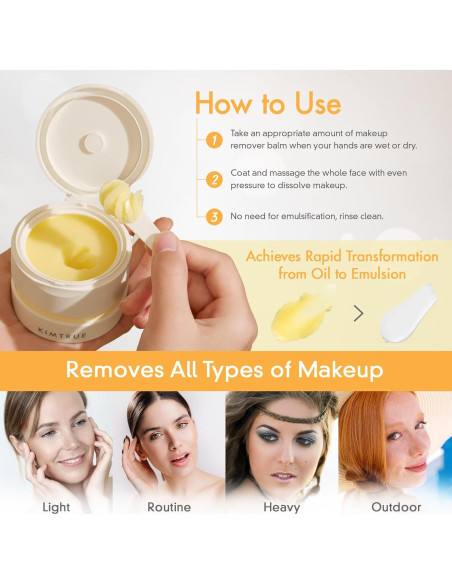 Bálsamo Limpiador Facial Kimtrue 95.7 g - Desmaquillante Hidratante Bálsamo Limpiador Facial Kimtrue 95.7 g - Desmaquillante Hidratante
