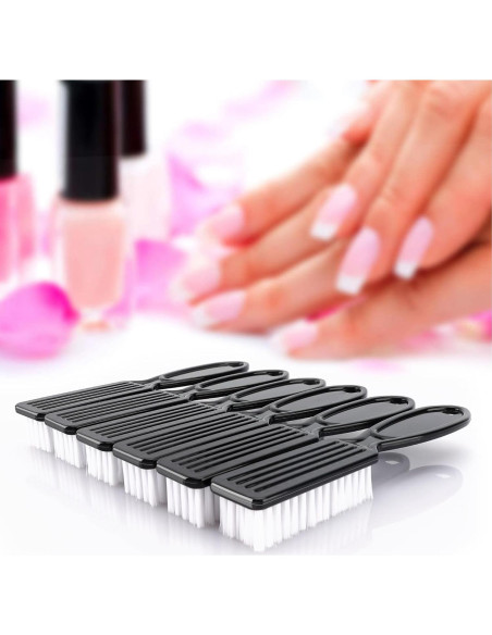Cepillo de Uñas NICEMOVIC 10 Pcs Mango Antideslizante Negro Cepillo de Uñas NICEMOVIC 10 Pcs Mango Antideslizante Negro