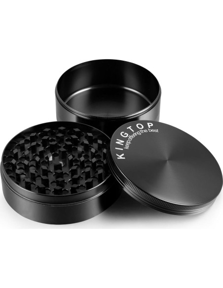 Molinillo de Especias KINGTOP 3" Aleación de Zinc Negro Molinillo de Especias KINGTOP 3" Aleación de Zinc Negro