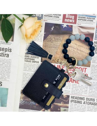 Llavero Pulsera Sanwor con Monedero y Soporte para Tarjetas