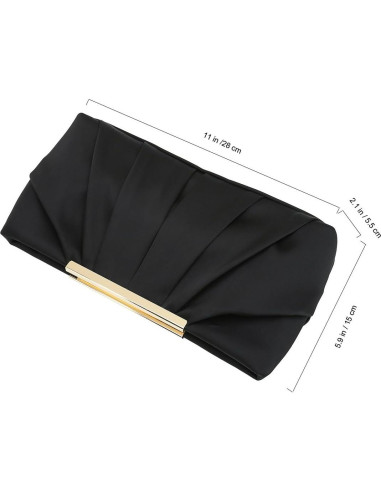 Bolso de Noche Elegante Charming Tailor Negro 28x15cm